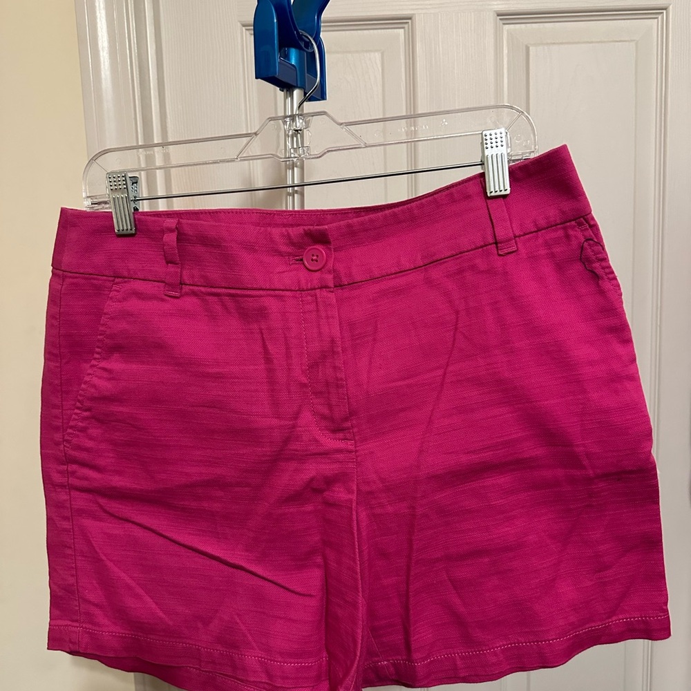 Loft Pink Linen Blend Shorts